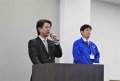 セリ開始前のセレモニーでは室田流通委員長があいさつを述べた