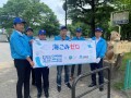 高橋指導環境委員長を中心に清掃活動参加