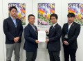 左から大井室長、堀内常務理事、松浦局長、濱田会場長