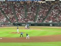 白熱した試合をバックスクリーン横から観戦
