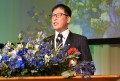 来賓あいさつを行うJU愛知の加藤会長・理事長
