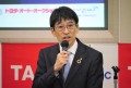 北口社長が会員への感謝の言葉を述べた