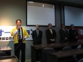 宮崎理事長が参列した来賓と並んで謝辞を述べた