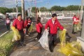 会場周辺の清掃活動を実施