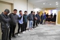 懇親会場ではＪＵ鹿児島の青年部会メンバーが来場者を迎えた