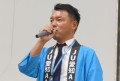 セリ前にあいさつを述べる小野青年部会長