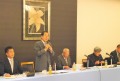 理事会の冒頭、財藤会長があいさつを述べた