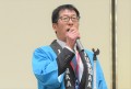 セリ前にあいさつを述べる加藤理事長