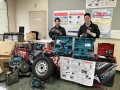 ２階ロビーではマキタの電動工具を展示・販売