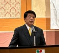 総会であいさつに立つ橋本会長・理事長