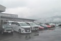 会場前には多くの良質車が並ぶ