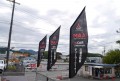 会場前にはＭＡＡジョイントののぼり旗