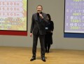  セレモニーで謝辞を述べる佐藤…