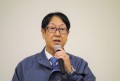 新美会場長が感謝の言葉を述べた