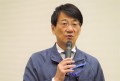 萩田会場長が新年のあいさつを述べた