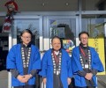 (左から) ベイサイド会場 会場長 山田雅之、会長 荒井寿一、副会場長 平河真吾