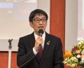 北口社長が登壇してあいさつ