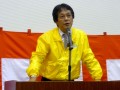 謝意を述べる山口社長