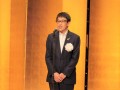 総会後懇親会であいさつする北口会長