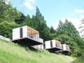 屋根付きプライベートテラスではバーベキューを楽しめる