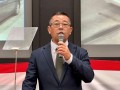 柘植取締役が節目の周年に感謝を述べた