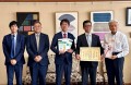 左からJU栃木・藤原氏、同田仲事務局長、篠原部会長、大森副会長、福田県知事