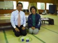 ベイオーク塩原社長とマザーミサンガの会代表の大和美代子さん（写真右）