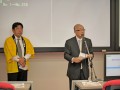 挨拶で九州初のＪＵセリ機導入を評価するＪＵ中販連澤田稔会長