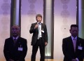 主催者を代表し謝辞と決意を述べるＪＵ福岡山口幸治理事長