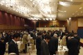 祝賀会前に行われた東日本大震災の犠牲者への黙祷
