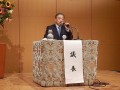 ＪＵ岐阜の総会では慣例として理事長が議長を務める（岩瀬理事長）