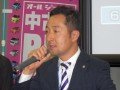 抱負を語る勝池博史青年部部会長