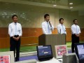 シーエーエー創業２６年間の感謝の気持ちを込めて開会の挨拶をする、木村智典サブリーダー