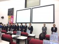 セリ開始前のセレモニーで松永会長が挨拶した