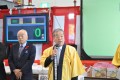 挨拶に立つ、ＪＵ福井／松本富男理事長