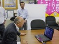 「Skype」を使ったＪＵ中四国事務局間のテレビ会議に澤田会長が急遽参加