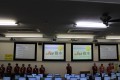 セリ前の挨拶に執行部が参列