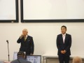 来賓を代表してＪＵＣの元坂社長が祝辞を述べた