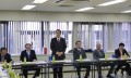 松永会長が挨拶を述べ、キャンペーンの成功と結束強化を呼びかけた