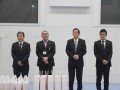 左から西村ＪＵ佐賀理事長、吉冨一雄同流通委員長、東ＪＵ長崎理事長、沖田博文同流通委員長