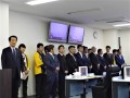 ＪＵ中四国の安部会長（写真手前）とＪＵ中四国青年部メンバー