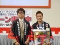 福重青年部会長と杉本竜一さん（ＪＵ長崎青年部会）