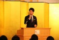 謝辞を述べる広田社長