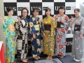 女性スタッフ全員が浴衣姿でお出迎え