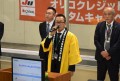 挨拶を述べる口野青年部会長