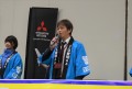 セリ前のセレモニーで挨拶を述べる増田青年部会長