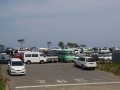 車両ヤード　この写真の向こうまで津波は来たが被害はほぼ皆無