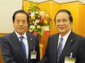 財藤新会長・理事長（写真左）と松永名誉会長