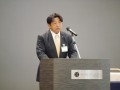 通常総会の冒頭、会長挨拶を述べる永松氏
