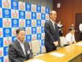 大森市長がシティライト硬式野球部に激励のメッセージ